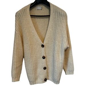Asos Women's Cream Cardigan Sweater - Size 6